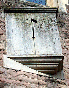 Sundial on the west wall of the west tower March 2011